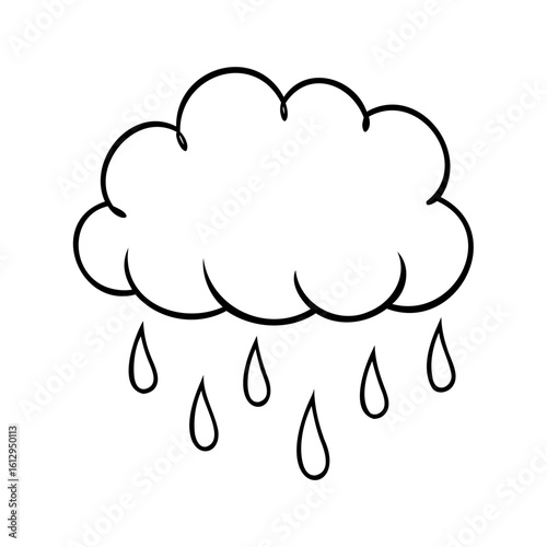 Cloud raining water drops weather