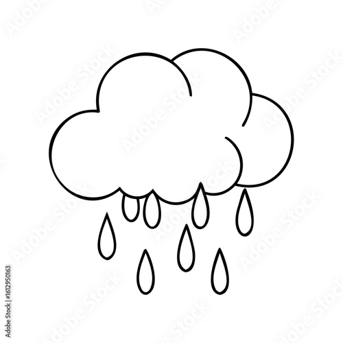 Cloud raining water drops weather