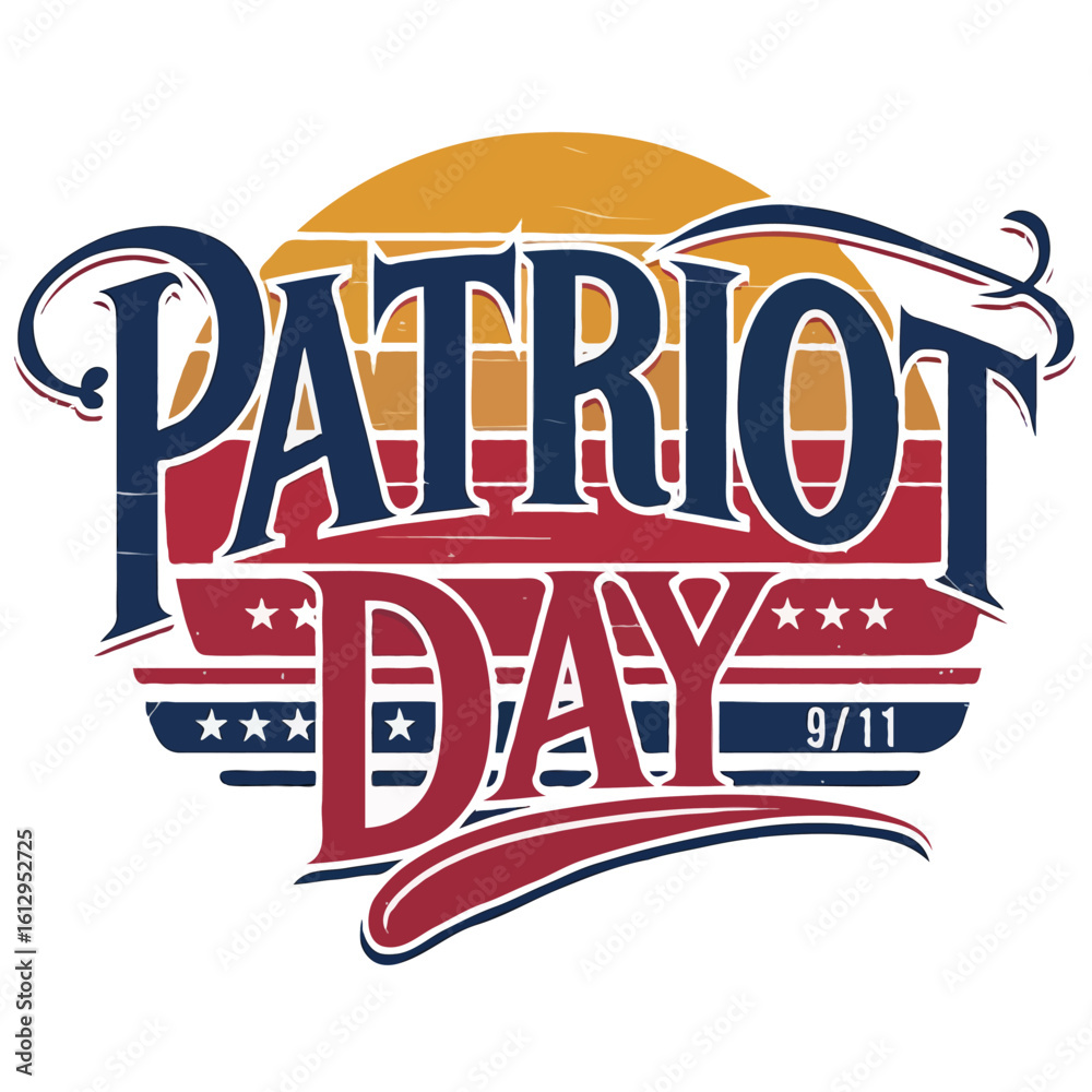 Naklejka premium Download Patriot Day EPS Vector – Typography T-Shirt Graphic