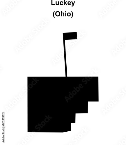 Luckey (Ohio) blank outline map
