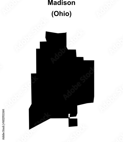 Madison (Ohio) blank outline map