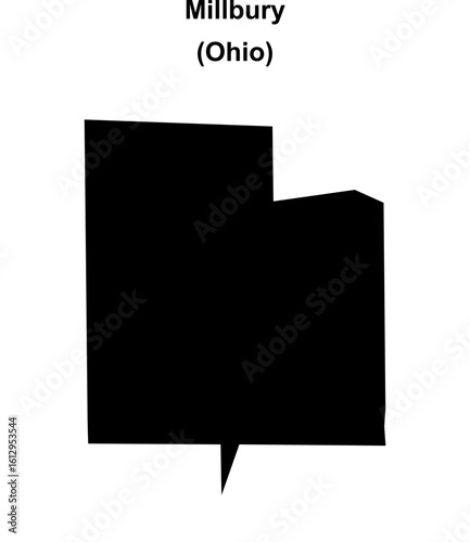 Millbury (Ohio) blank outline map