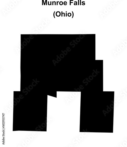Munroe Falls (Ohio) blank outline map