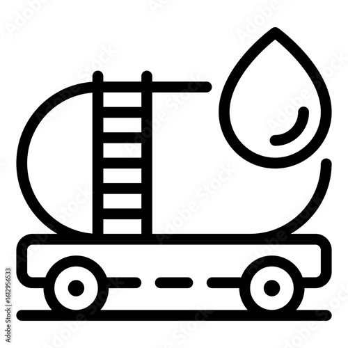 An illustrative depiction of a tanker conveying a vital drop, representing the pivotal element of oil and transport.