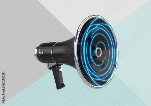 Megaphone Broadcasting Message Announcement
