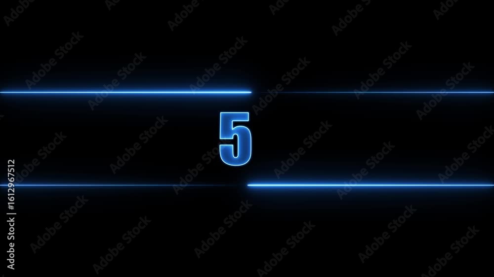 ten to zero countdown neon line animation running animated numbers 10-0, 10 to 0 second modern digital countdown timer neon light style on black .,4k, video .black,background,animation,
