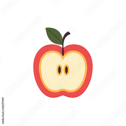 red apple vector illustration