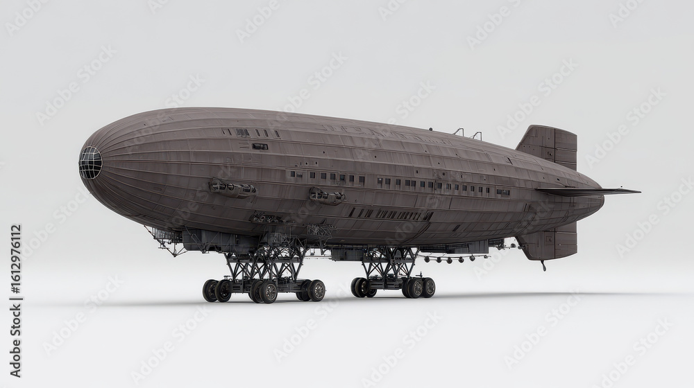 Obraz premium explore fascinating evolution of d air transport through stunning models of zeppelins and airships