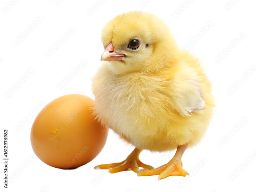 Fototapeta premium easter chick isolated on white background PNG.AI Generated.