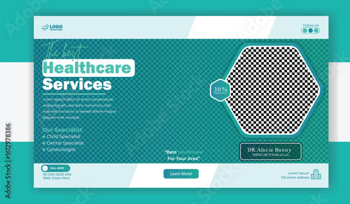 WebModern Healthcare Services Presentation Template with Doctor and Medical Imagery