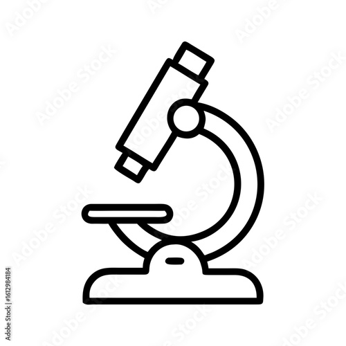 Microscope Icon - Scientific Research and Laboratory Equipment Vector Icon