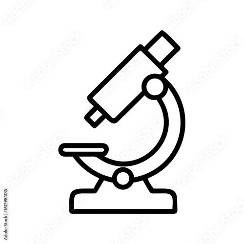 Microscope Icon - Scientific Research and Laboratory Equipment Vector Icon