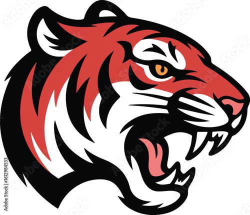 Tiger Head Mascot Vector Illustration
