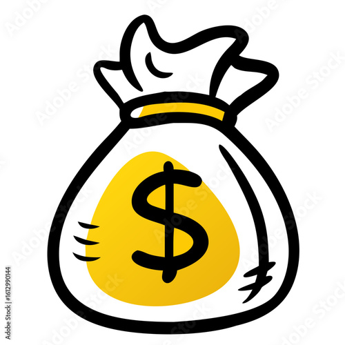 Budget Icon with Money Bag