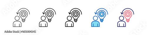 Initiative Icon In 5 Different Styles Set Collection.  