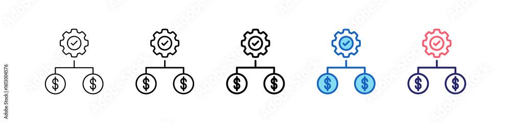 Obraz premium Effective Icon In 5 Different Styles Set Collection. 