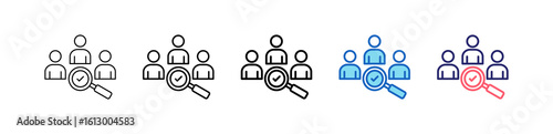 Human Resources Icon In 5 Different Styles Set Collection.  