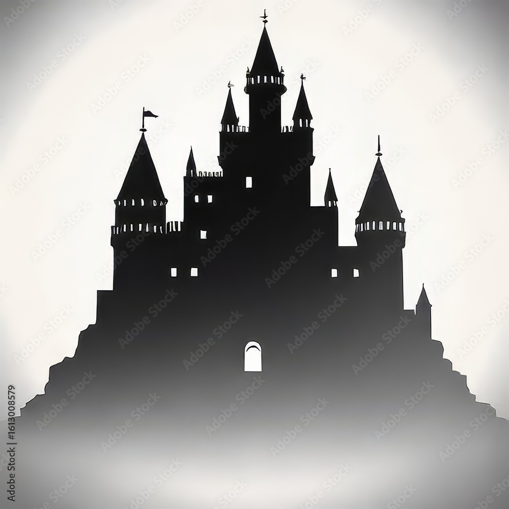 Obraz premium vector illustration of castle