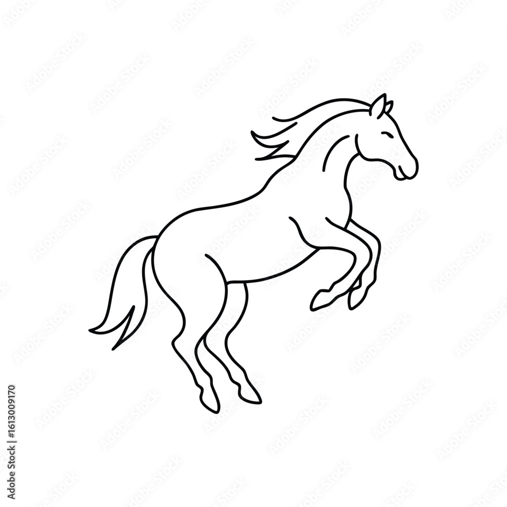 Obraz premium Horse line art, horse line drawing