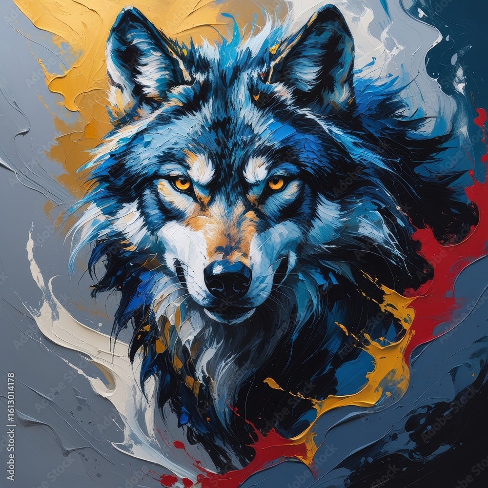 Fototapeta wolf head vector