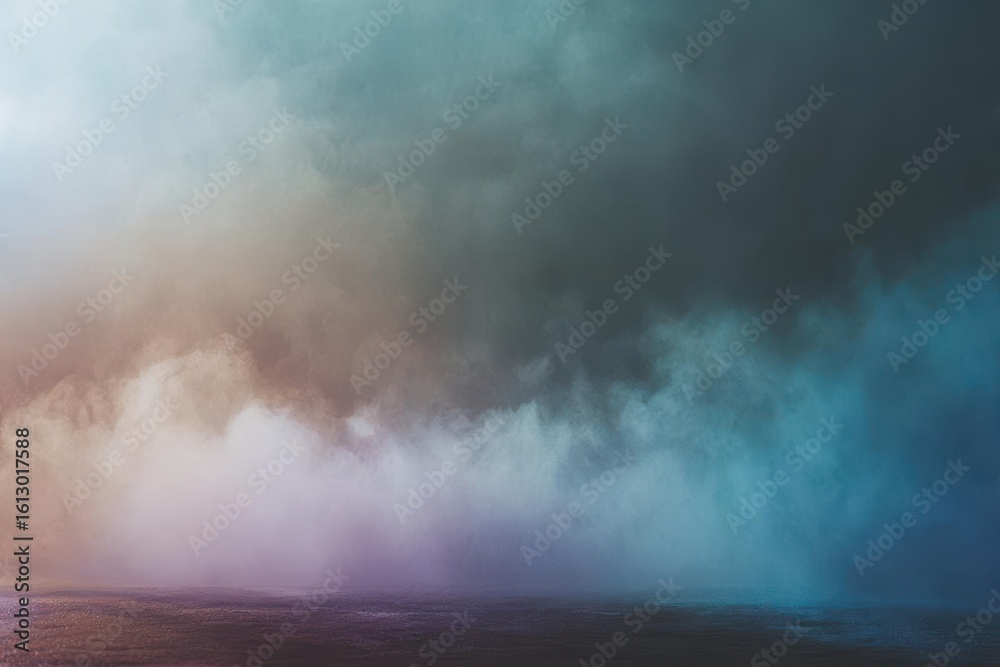 Obraz premium Ethereal Mist Over Colorful Horizon