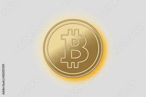 Cryptocurrency Golden Coin – High-Resolution Bitcoin Symbol Illustration