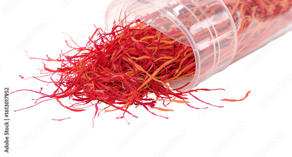 Naklejka premium Saffron Spice Red Threads Culinary Ingredient Food Photography