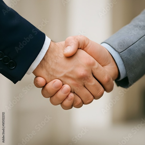 Businessmen Handshake at Office Meeting – Professional Partnership Agreement in USA