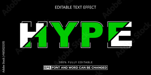Hype editable text effect style
