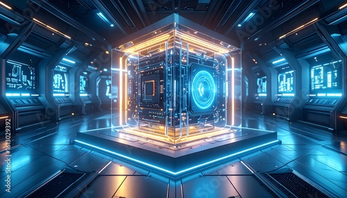 A modular quantum processor sculpture.