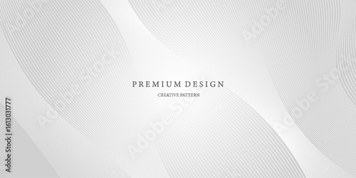Premium background design with diagonal line pattern in grey colour. Vector white horizontal template for business banner, formal invitation backdrop, luxury voucher, prestigious gift certificate