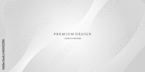 Premium background design with diagonal line pattern in grey colour. Vector white horizontal template for business banner, formal invitation backdrop, luxury voucher, prestigious gift certificate
