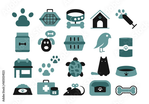 Cartoon Pet Shop Icon Element