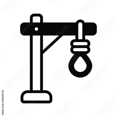 Easy to edit glyph icon of death rope knot