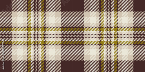 Elegant brown, beige, and olive green plaid pattern. Perfect for textile design, apparel, or website backgrounds.