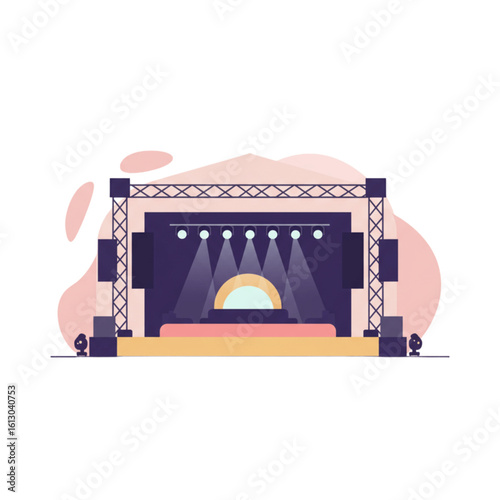 Oktoberfest festival stage icon transparent background