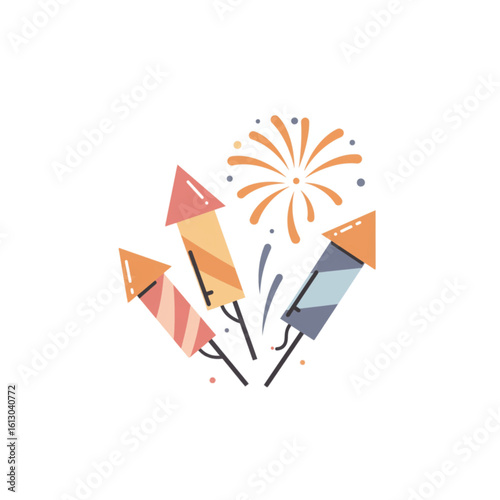 Oktoberfest fireworks icon transparent background