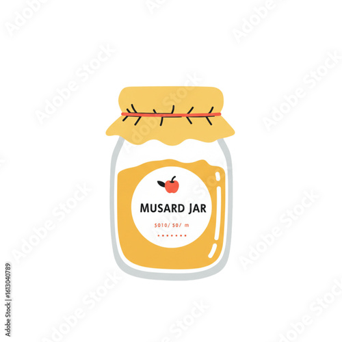 Oktoberfest mustard jar icon transparent background