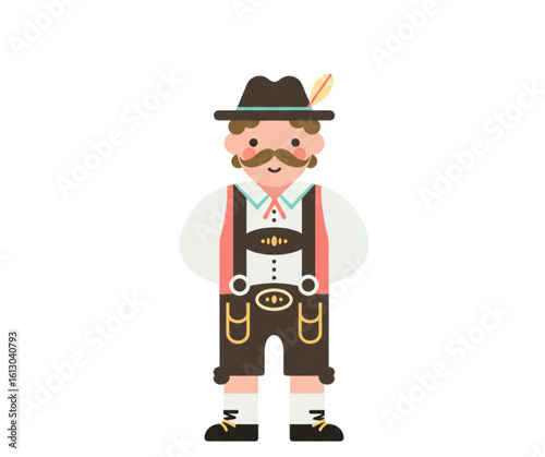 Oktoberfest lederhosen icon transparent background