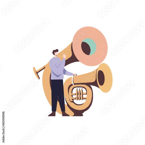 Oktoberfest tuba icon transparent background