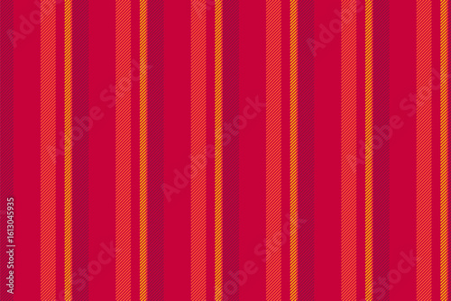 Glatform textile texture seamless, tailor stripe background pattern. Sice vertical vector fabric lines in red and pink colors.