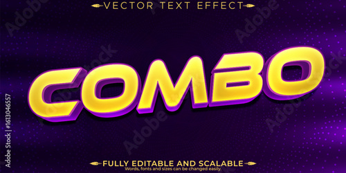 Combo editable text effect, editable game and movie text style