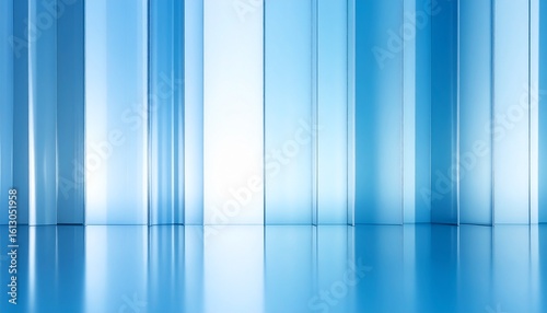 Φωτογραφία Vertical flow patterns mimic the calm rhythm of water in this serene abstract de