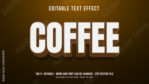 coffee editable text effect