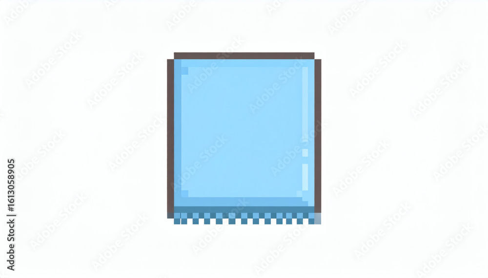 Fototapeta premium 8-bit retro pixel style bath towel isolated on white background vintage bathroom accessory pixel art classic gaming inspired design illustration