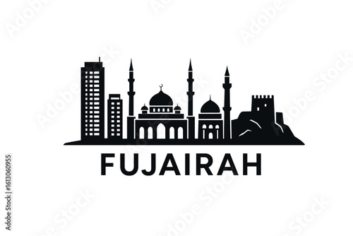 Fujairah city skyline with iconic buildings and landmarks