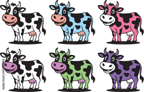editable cow silhouette design
