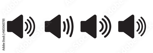 Speaker Icon. Set of volume icons vector design graphic