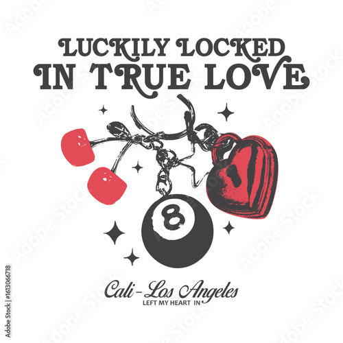 Cute keychain and slogan design