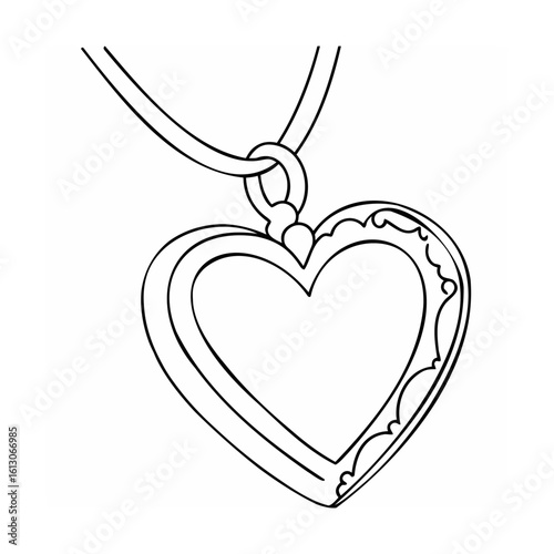 Heart shaped locket necklace jewelry accessory